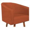 Poltrona Decorativa Sala de Estar Recepção Luiza Pés Palito Suede - Amarena Móveis Terracota - 4
