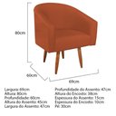 Ver imagem 6 de Poltrona Decorativa Sala de Estar Recepção Luiza Pés Palito Suede - Amarena Móveis Terracota