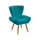 Ver imagem 2 de Kit 2 Poltronas Polaris Suede Azul Turquesa Aradecor