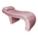 Ver imagem 1 de Maca Estética Ergonomica Metalassê Inclinada 70 Cm Turqueza Slk Decor Nina Rosa Claro