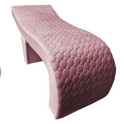 Maca Estética Ergonomica Metalassê Inclinada 70 Cm Turqueza Slk Decor Nina Rosa Claro - 3