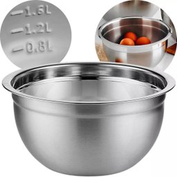 Tigela em Aço Inox 30cm Kehome Mixing Bowl Saladas Petisco - 3