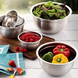 Tigela em Aço Inox 30cm Kehome Mixing Bowl Saladas Petisco - 6