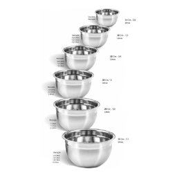 Tigela em Aço Inox 30cm Kehome Mixing Bowl Saladas Petisco - 5