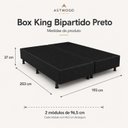 Ver imagem 3 de Base Cama Box King Bipartido Essential 193x203cm Preto