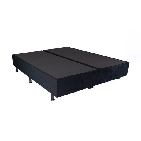 Base Cama Box King Bipartido Essential 193x203cm Preto