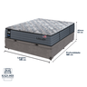 Cama Box Baú Cinza e Colchão Casal Lincoln Molas Ensacadas Sealy - 3