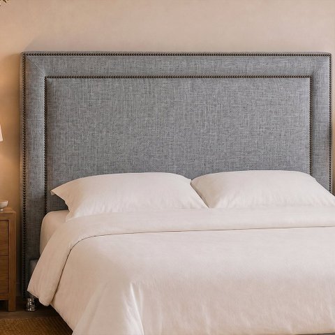 Cabeceira para Cama Box Casal 140cm Line Linho Cinza - Sallar Home