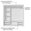 Ver imagem 5 de Guarda-roupa Casal 3 Portas de Correr Branco Sublime Plus Madesa Branco