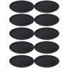 Kit 10 Bandejas Antiderrapantes 35cm Pretas para Servir Bebidas Bares Restaurantes Hercules - 1