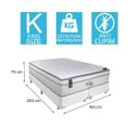 Ver imagem 4 de Cama Box King + Colchão Portobel Ecstasy Molas Ensacadas 70x193x203