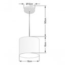 Ver imagem 4 de Lustre Pendente Cilíndrico Md-4046 Cúpula em Tecido 18x18cm Rosa Bebê - Bivolt