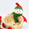 Kit 3 Cesta Petisco Boneco de Neve Decoração Natal Cesto - 5