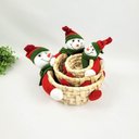 Ver imagem 7 de Kit 3 Cesta Petisco Boneco de Neve Decoração Natal Cesto