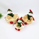 Ver imagem 4 de Kit 3 Cesta Petisco Boneco de Neve Decoração Natal Cesto