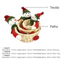 Ver imagem 3 de Kit 3 Cesta Petisco Boneco de Neve Decoração Natal Cesto