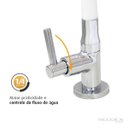 Ver imagem 4 de Torneira Cozinha Mesa Branca C62 Arejador Duplo Jato Gourmet