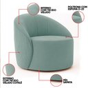 Ver imagem 3 de Poltrona Decorativa Orgânica Kit 2 Lua Cotelê/veludo D03 - D’Rossi