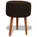 Ver imagem 1 de Puff Banqueta Decorativo Redondo para Sala Pé Palito 50 Cm Altura Marrom do Lar Móveis
