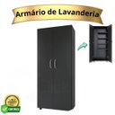Ver imagem 4 de Armário Lavanderia 2 Portas Multiuso ClickForte Preto