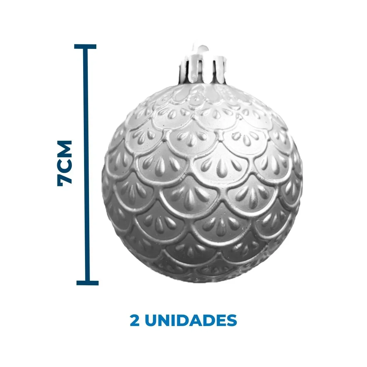 Ver imagem 6 de Jogo de Decoração para Árvore de Natal com 19 Peças Ntb82017 - Prata