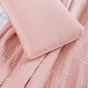 Ver imagem 5 de Kit Cobre Leito Colcha Arcos Queen Dupla Face Matelado 200 Fios 3 Peças Rosa - 100% Poliéster