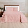 Kit Cobre Leito Colcha Arcos Queen Dupla Face Matelado 200 Fios 3 Peças Rosa - 100% Poliéster - 2