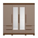 Ver imagem 1 de Guarda Roupa Vivacce Casal com Espelho 4 Portas 2,12m Móveis Albatroz