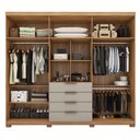 Ver imagem 2 de Guarda Roupa Casal Ambiente Giardino 6 Portas Amêndola Nude Prime Tx com Espelho e Pés - Demóbile