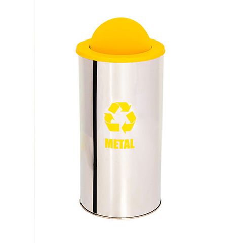 Lixeira Coleta Seletiva Basculante 25l de Aço Inox: Vermelho