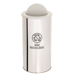 Lixeira Coleta Seletiva Basculante 25l de Aço Inox: Vermelho - 4