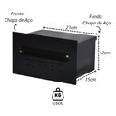 Ver imagem 2 de Caixa de Correio para Cartas Liza Preta Embutir 15x21x12cm