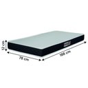 Ver imagem 5 de Cama Box Baú Colchão Solteiro Espuma D20 Malibu 78x188x53cm Preto / Branco Hellen