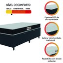 Ver imagem 6 de Cama Box Baú Colchão Solteiro Espuma D20 Malibu 78x188x53cm Preto / Branco Hellen