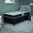 Ver imagem 3 de Cama Box Baú Colchão Solteiro Espuma D20 Malibu 78x188x53cm Preto / Branco Hellen