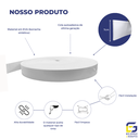 Ver imagem 3 de Moldura Painel Ripado Eva Autocolante Liso 7cmx5mm 5 Metros - Branco