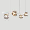 Ver imagem 4 de Lustre Pendente Figo Branco - 6 Globos Esfera de Vidro Fume