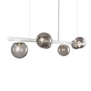 Ver imagem 3 de Lustre Pendente Figo Branco - 6 Globos Esfera de Vidro Fume