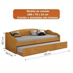 Sofa Cama com Auxiliar Funny Iii Cinamomo Conquista - 3