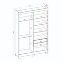 Ver imagem 2 de Guarda Roupa Roupeiro 240 4 Portas 2 Gavetas Cinamomo Off White Aramóveis