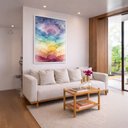 Ver imagem 4 de Quadro Canvas 7 Chakras Decorativo 70x50cm Mold Branca