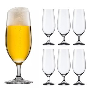 Kit 6 Taças Cerveja Cristal Titânio Bohemia Roberta 380ml