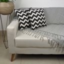 Ver imagem 2 de Kit 1 Manta Para Sofá Cinza 2,40 X 1,80 + 2 Capas de Almofada