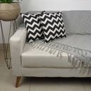 Ver imagem 2 de Kit 1 Manta para Sofá Cinza 2,40 x 1,80 + 2 Capas de Almofada