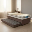 Ver imagem 4 de Cama Box Baú com Colchão de Molas Ensacadas Double Face Pillow Euro Alfa Probel + Auxiliar