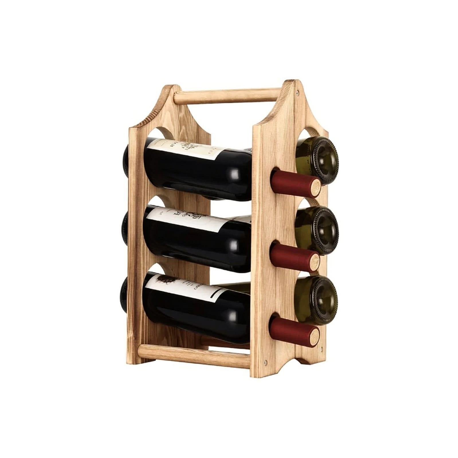 Adega Mesa Bancada Portátil 6 Garrafas Suporte Porta Vinhos - 1