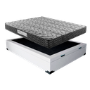 Ver imagem 3 de Cama Box Baú Casal Colchão Prime Gold D33 Paropas + Box Sintético 61x138x188 Branco