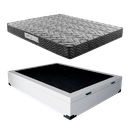 Ver imagem 2 de Cama Box Baú Casal Colchão Prime Gold D33 Paropas + Box Sintético 61x138x188 Branco