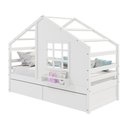 Ver imagem 4 de Cama Casinha com Janela com 02 Gavetas Madeira Maciça Branco Housin