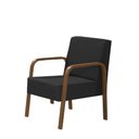 Ver imagem 1 de Poltrona Decorativa 1 Lugar Jade Braço Madeira D Salla Courino Preto